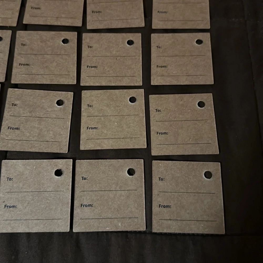 Bath & Body Works Small Cardboard Gingham Gift Tags